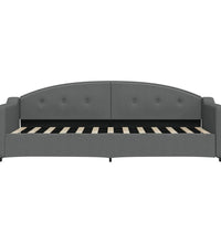 Tagesbett Ausziehbar mit Schubladen Dunkelgrau 80x200 cm Stoff