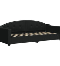 Tagesbett Ausziehbar mit Schubladen Schwarz 80x200 cm Stoff