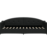 Tagesbett Ausziehbar mit Schubladen Schwarz 80x200 cm Stoff