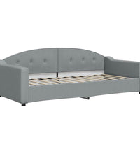 Tagesbett Ausziehbar mit Schubladen Hellgrau 90x200 cm Stoff