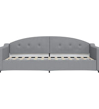 Tagesbett Ausziehbar mit Schubladen Hellgrau 90x200 cm Stoff