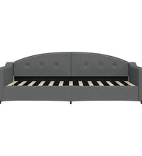 Tagesbett Ausziehbar mit Schubladen Dunkelgrau 90x200 cm Stoff