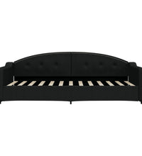 Tagesbett Ausziehbar mit Schubladen Schwarz 90x200 cm Stoff