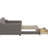 Tagesbett Ausziehbar mit Schubladen Taupe 90x200 cm Stoff