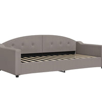 Tagesbett Ausziehbar mit Schubladen Taupe 90x200 cm Stoff