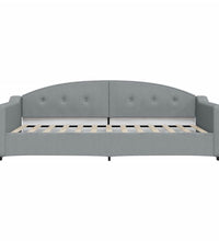 Tagesbett Ausziehbar mit Schubladen Hellgrau 100x200 cm Stoff