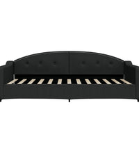 Tagesbett Ausziehbar mit Schubladen Schwarz 100x200 cm Stoff