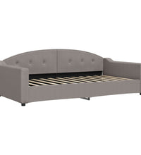 Tagesbett Ausziehbar mit Schubladen Taupe 100x200 cm Stoff