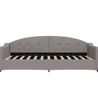 Tagesbett Ausziehbar mit Schubladen Taupe 100x200 cm Stoff