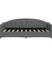 Tagesbett Ausziehbar mit Schubladen Dunkelgrau 90x190 cm Stoff