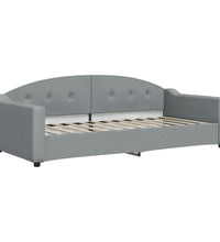 Tagesbett Ausziehbar mit Schubladen Hellgrau 90x200 cm Stoff