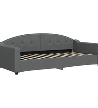 Tagesbett Ausziehbar mit Schubladen Dunkelgrau 90x200 cm Stoff