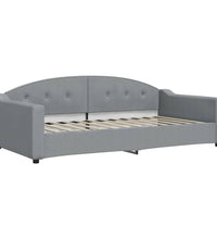 Tagesbett Ausziehbar mit Schubladen Hellgrau 100x200 cm Stoff