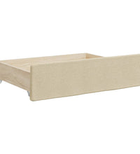 Tagesbett Ausziehbar mit Schubladen Creme 100x200 cm Stoff