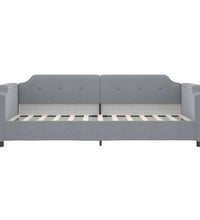 Tagesbett mit Matratze Hellgrau 80x200 cm Stoff