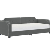 Tagesbett mit Matratze Dunkelgrau 80x200 cm Stoff