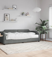 Tagesbett mit Matratze Dunkelgrau 80x200 cm Stoff