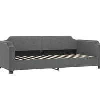 Tagesbett mit Matratze Dunkelgrau 90x200 cm Stoff