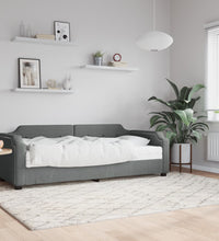 Tagesbett mit Matratze Dunkelgrau 100x200 cm Stoff