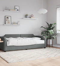 Tagesbett mit Matratze Dunkelgrau 90x190 cm Stoff