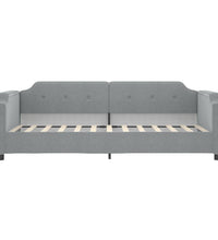 Tagesbett Ausziehbar Hellgrau 80x200 cm Stoff