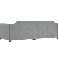 Tagesbett Ausziehbar Hellgrau 80x200 cm Stoff