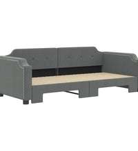 Tagesbett Ausziehbar Dunkelgrau 80x200 cm Stoff
