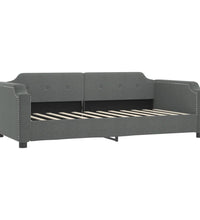 Tagesbett Ausziehbar Dunkelgrau 90x200 cm Stoff