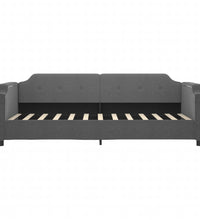 Tagesbett Ausziehbar Dunkelgrau 90x200 cm Stoff