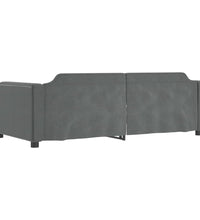 Tagesbett Ausziehbar Dunkelgrau 90x200 cm Stoff