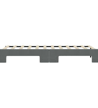 Tagesbett Ausziehbar Dunkelgrau 90x200 cm Stoff
