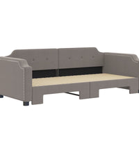 Tagesbett Ausziehbar Taupe 90x200 cm Stoff