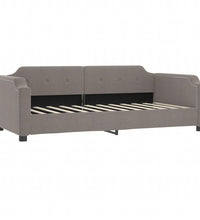 Tagesbett Ausziehbar Taupe 90x200 cm Stoff