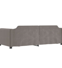 Tagesbett Ausziehbar Taupe 90x200 cm Stoff