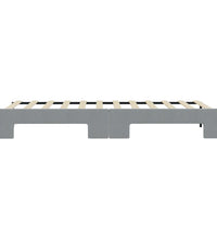 Tagesbett Ausziehbar Hellgrau 90x190 cm Stoff