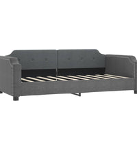 Tagesbett Ausziehbar Dunkelgrau 90x190 cm Stoff