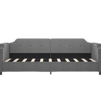 Tagesbett Ausziehbar Dunkelgrau 90x190 cm Stoff