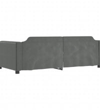 Tagesbett Ausziehbar Dunkelgrau 90x190 cm Stoff