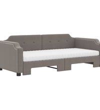 Tagesbett Ausziehbar mit Matratzen Taupe 90x200 cm Stoff