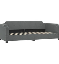 Tagesbett Ausziehbar mit Matratzen Dunkelgrau 100x200 cm Stoff