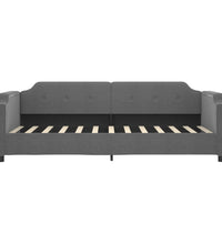 Tagesbett Ausziehbar mit Schubladen Dunkelgrau 80x200 cm Stoff