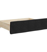 Tagesbett Ausziehbar mit Schubladen Schwarz 90x200 cm Stoff