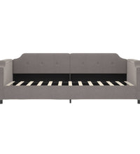 Tagesbett Ausziehbar mit Schubladen Taupe 90x200 cm Stoff