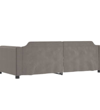 Tagesbett Ausziehbar mit Schubladen Taupe 90x200 cm Stoff