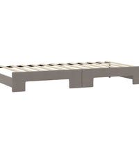 Tagesbett Ausziehbar mit Schubladen Taupe 90x200 cm Stoff
