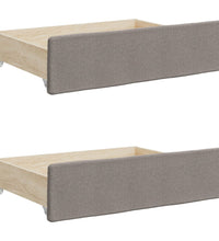 Tagesbett Ausziehbar mit Schubladen Taupe 90x200 cm Stoff