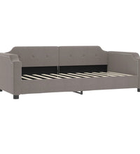 Tagesbett Ausziehbar mit Schubladen Taupe 100x200 cm Stoff
