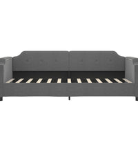 Tagesbett Ausziehbar mit Schubladen Dunkelgrau 90x190 cm Stoff