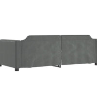 Tagesbett Ausziehbar mit Schubladen Dunkelgrau 90x190 cm Stoff