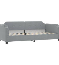 Tagesbett Ausziehbar mit Schubladen Hellgrau 80x200 cm Stoff